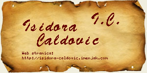 Isidora Ćaldović vizit kartica